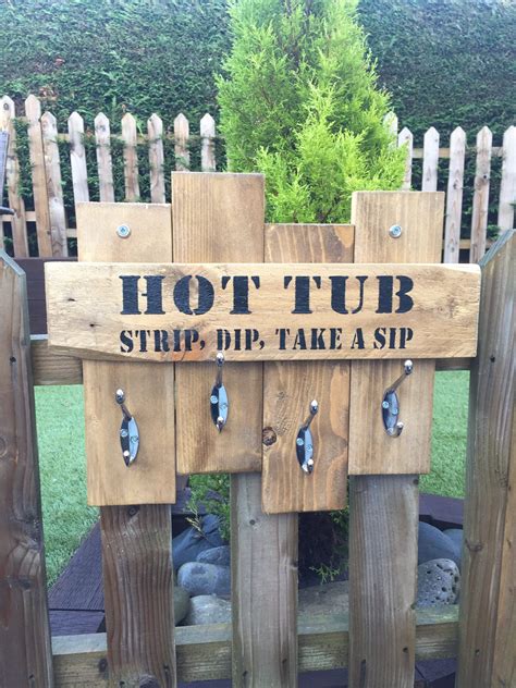 Hot Tub Sign Can Personalise Hand Made Reclaimed Timber Sign Etsy Uk