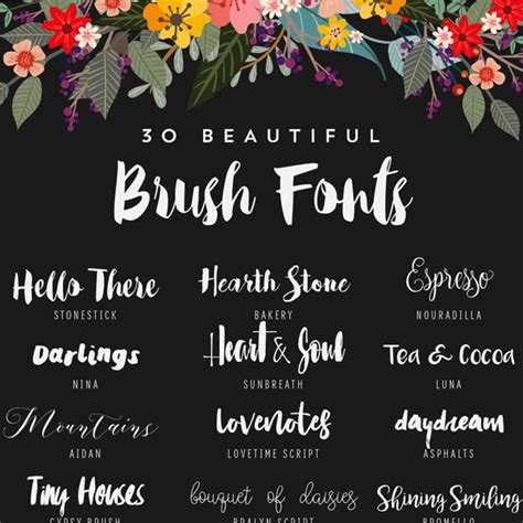 30 Beautiful Free Brush Fonts Free Pretty Things For You