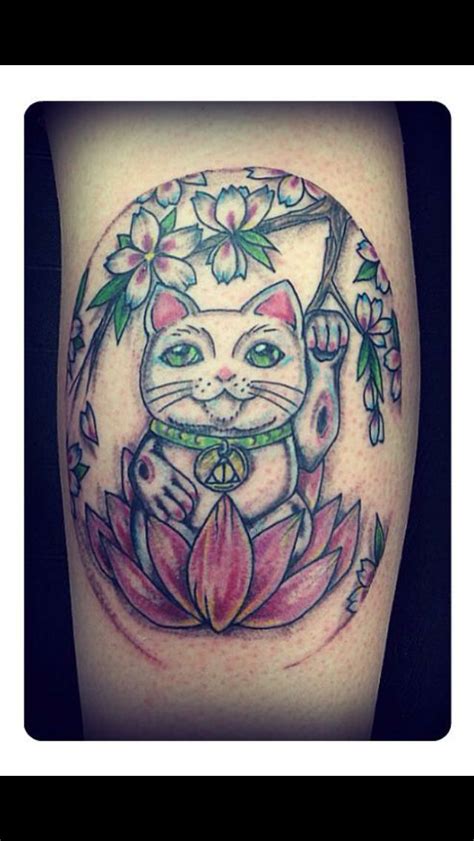 Here are a few inspirations! Lucky cat deathly hallows Harry Potter lotus tattoo ...