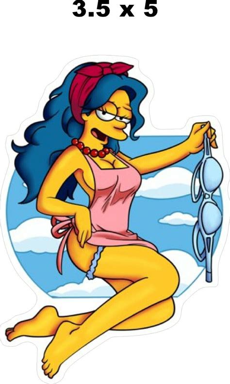 Sexy Marge Bra Simpsons Sexy Maid Decal Uv Laminado H X W Ebay