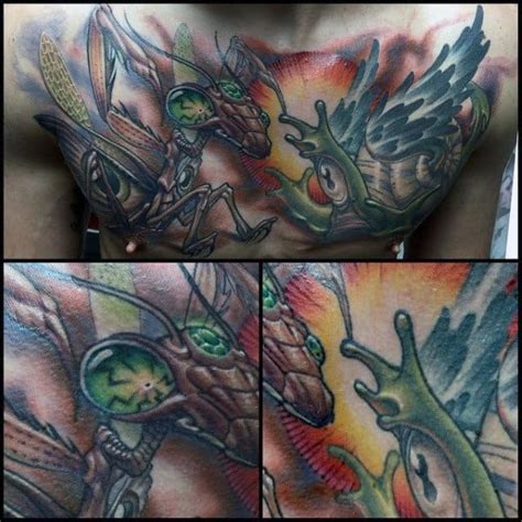 I have a true appreciation for realistic tattoos and i have been looking for someone to do a praying mantis tattoo on me, and then i came my favorite creature on this planet is the praying mantis. 50 Praying Mantis Tattoo Designs For Men - Insect Ink Ideas