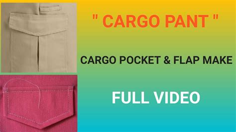 How To Sewing Cargo Pocket And Flap Make Youtube