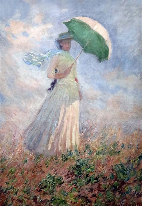 Enjoy Some Damn Fine Art Claude Monet Woman With Parasol Turned To