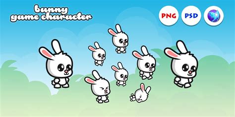 Bunny Game Character Sprites By Segel Codester