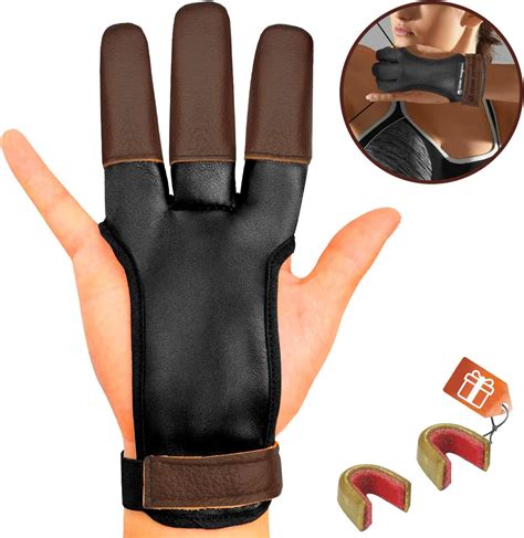 Keshes Archery Glove Finger Tab Accessories Leather Gloves For