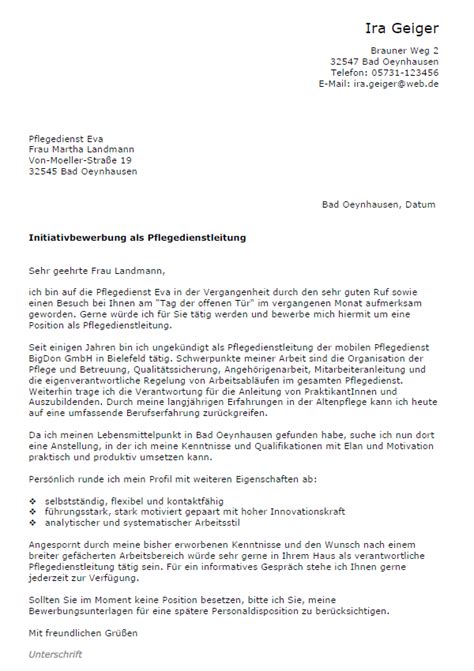 Bewerbung um eine stelle als betreuungskraft nach § 87b xi. Bewerbung - Pflegedienstleiterin, ungekündigt ...