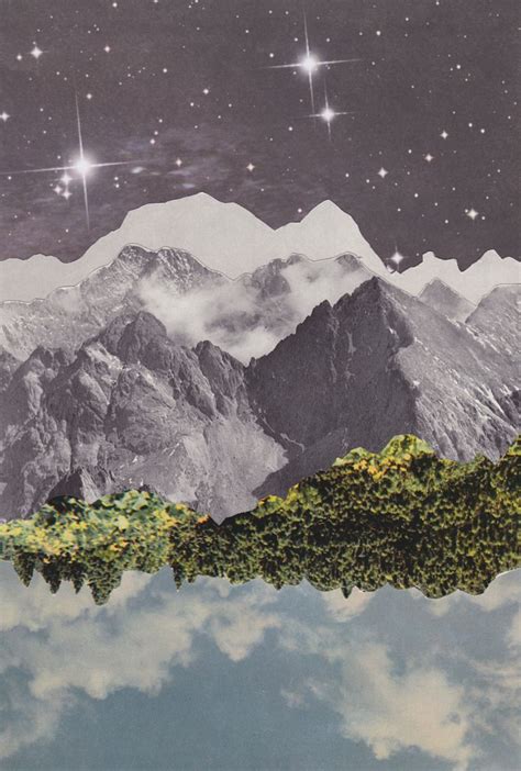 Mountains Howled Surreal Art Collage Art Psychedelic Art