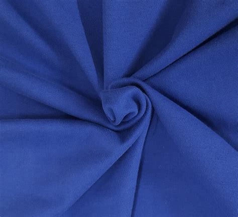 Cobalt Cotton Spandex 1x1 Rib Fabric By The Yard 350 Gsm Etsy