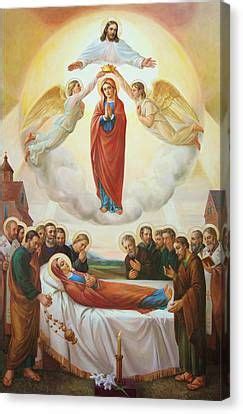 Assumption Of The Blessed Virgin Mary Into Heaven Canvas Print By
