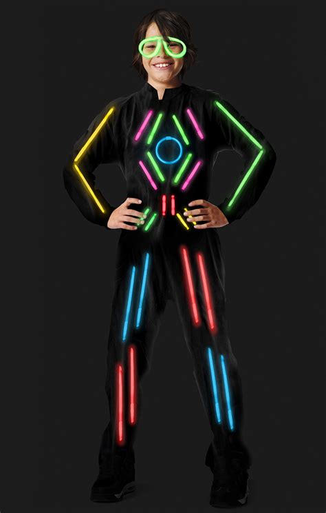 Glow In The Dark Lightsuit For Children Or Adults Stick Figure