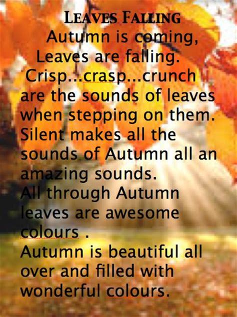 33 Fall Poetry For Kids Ideas Poetry For Kids Autumn Poems Fall