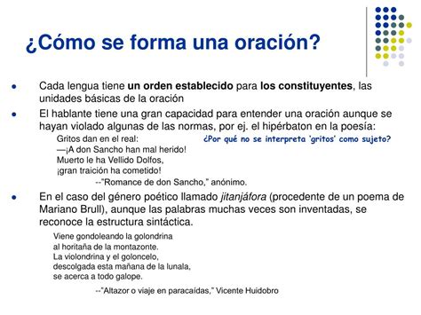 Ppt Sintaxis La Estructura De La Oración Powerpoint Presentation