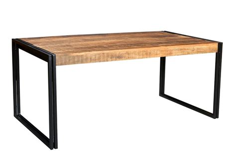 Ideal for big families or as super contrast furniture for minimalistic interiors. Reclaimed Mango Wood Dining Table with Metal Legs - Timbergirl