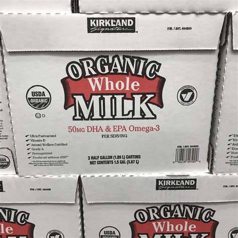 Kirkland Signature Organic Whole Milk 3 X 64 Oz 3 Ct