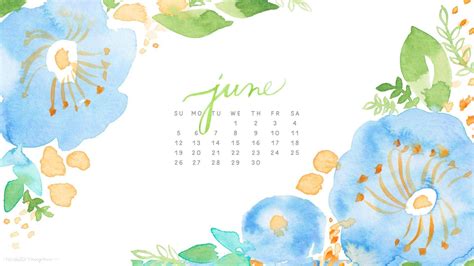 June Calendar Desktop Wallpaper Printable Calendar