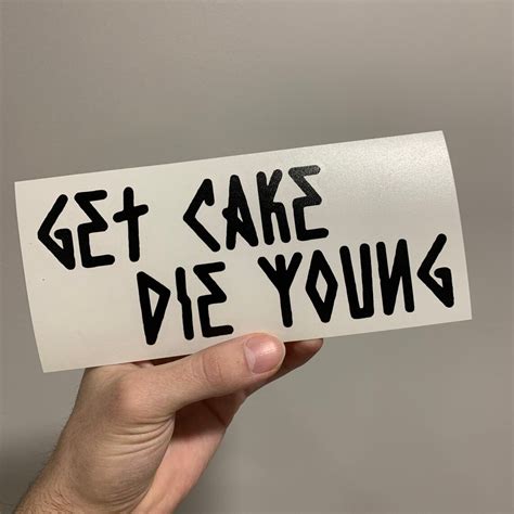 Lil Peep Get Cake Die Young Vinyl Window Decal Car Sticker Etsy