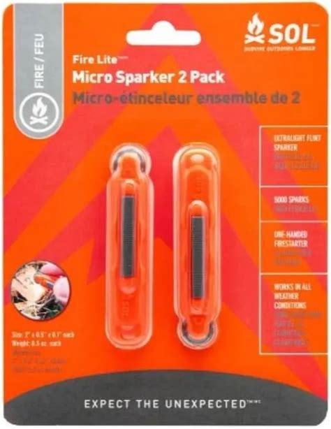 Sol Fire Lite Micro Sparker 2 Pack