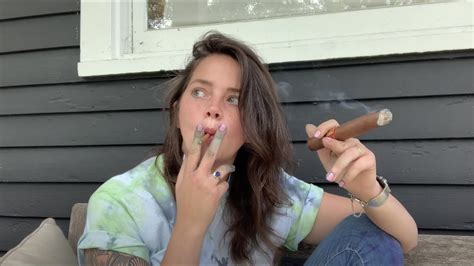Teen Women Smoking Cigars