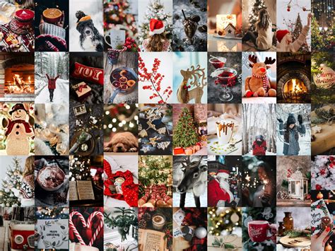 Christmas Aesthetic Wall Collage Kit 50pcs Digital Download Etsy