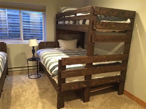 Xl Twin Over Queen Bunk Queen Bunk Beds Bunk Bed Plans Pallet Bunk Beds