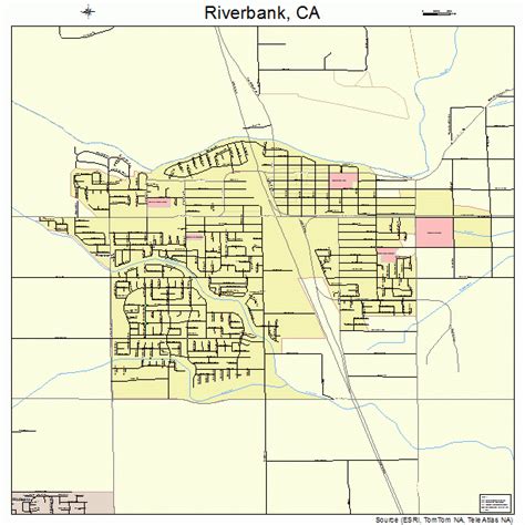 Riverbank California Street Map 0661068