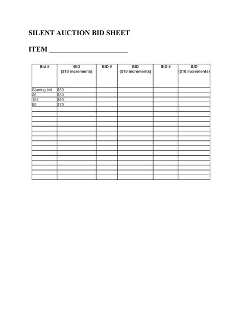 Printable Live Auction Template Seller Forms Printable Forms Free Online