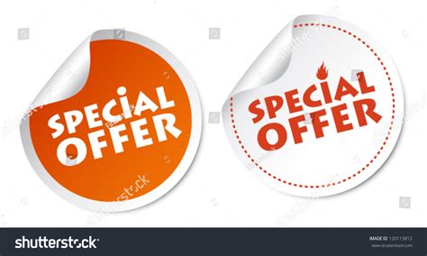 Special Offer Stickers Stock Vector Illustration 120113812 Shutterstock