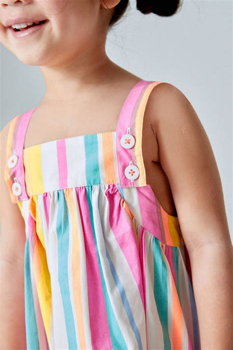 Buy Rainbow Stripe Printed Cotton Sundress 3mths 8yrs From The Next