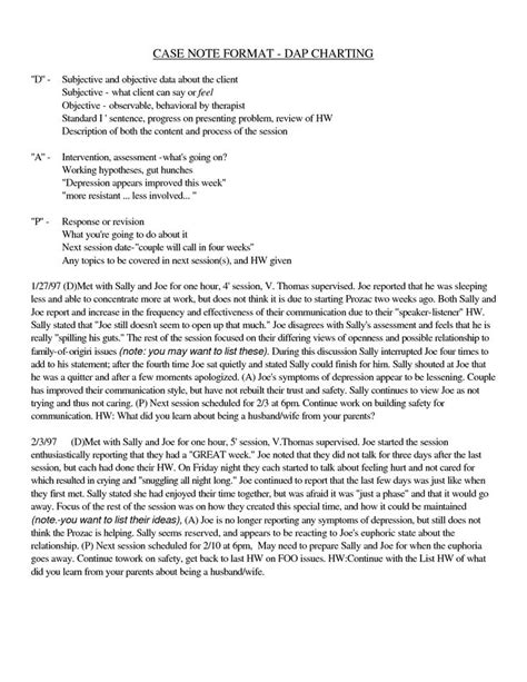 Note format for cbt : dap progress note format | DAP | Mental health therapy ...