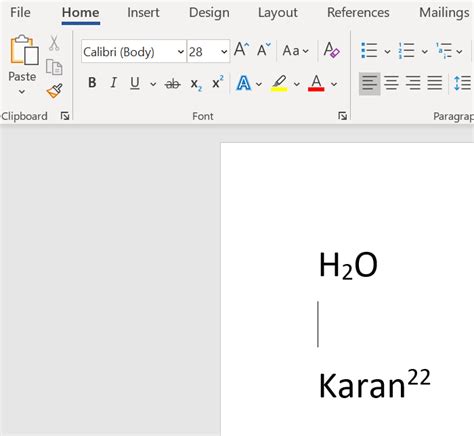 Format Text As Superscript Or Subscript In Word Excel Powerpoint