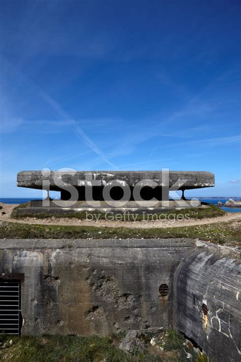 Lookout At World War Two Gun Emplacement Stock Photo Royalty Free