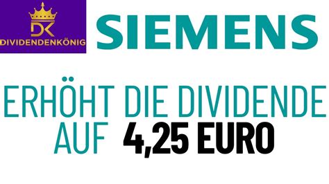Siemens Aktie erhöht Dividende lohnt sich jetzt ein Einstieg