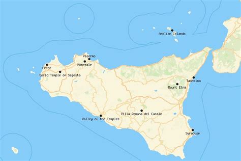 10 Best Places To Visit In Sicily Map Touropia