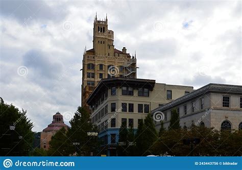 Historical Buildings In The Town Asheville North Carolina Stock Photo