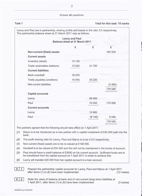 Aqa Accounting Unit 3 16062011 Paper Available Here The Student