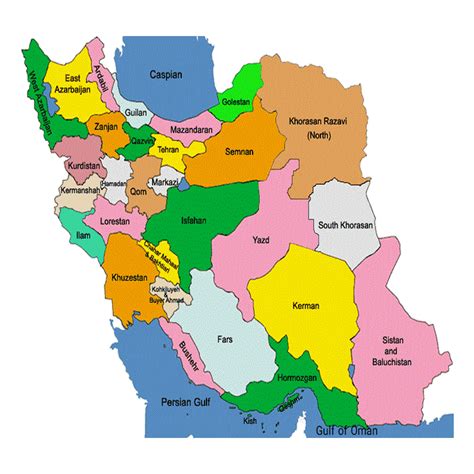 Detailed Map Of Iran
