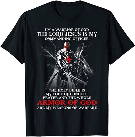 Armor Of God Jesus Warrior Lover T Shirt In 2021 Shirts Armor Of God