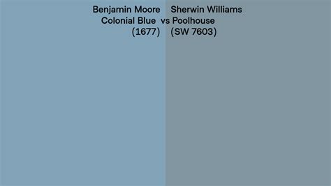 Benjamin Moore Colonial Blue Vs Sherwin Williams Poolhouse SW