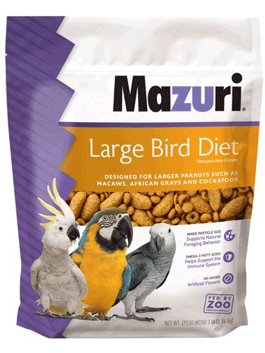 Mazuri® rat and mice pellets contains yucca shidigera extract to reduce ammonia odors. Large Bird Diet Bird Food | Mazuri® Exotic Animal Nutrition