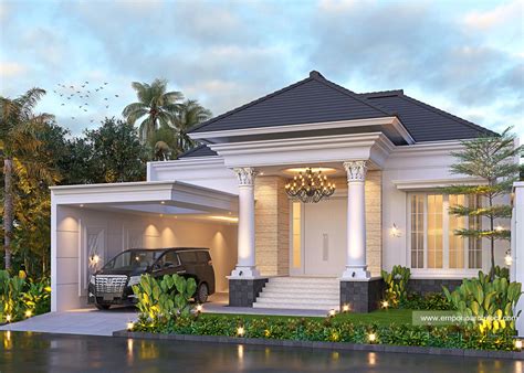 Desain Rumah Klasik 1 Lantai Bapak Jhon Erwin Pekanbaru