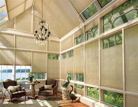 Hunter Douglas Shades For Arched Windows Transitional Sunroom