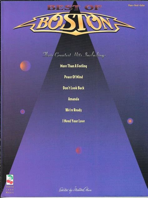Best Of Boston Piano Vocal Guitar Songbook 11 Songs 1995 73999684117
