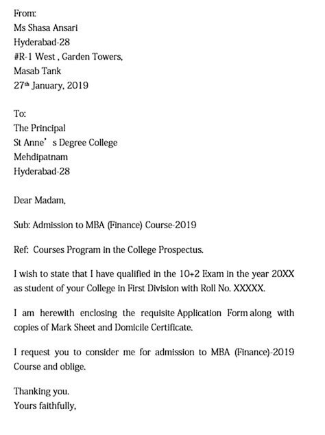 For example, if a neighboring business is actively attempting to take business away from you by targeting your ex. College Application Letter and how to make reader ...