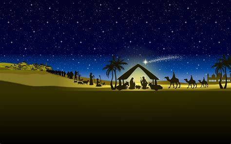 Download Wallpaper Vector Desktop Christmas Nativity By