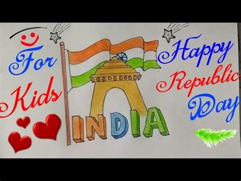 How to Draw REPUBLIC DAY Drawing for kids step by step ... So here we all that you need for this republic day of 2021.