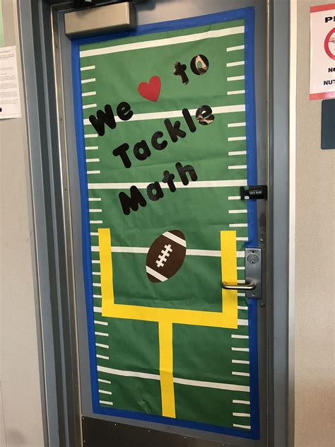 Math Football Math Classroom Decorations Math Door