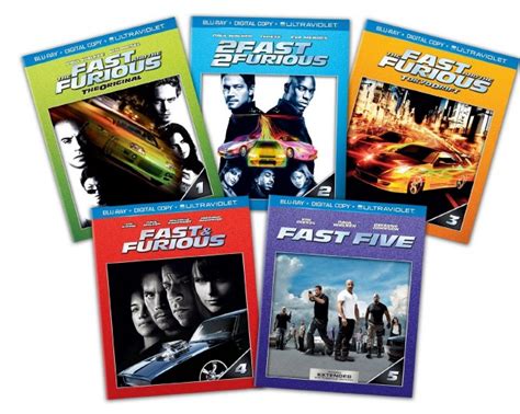 Amazon Fast And Furious Collection Movies 1 5 Blu Ray