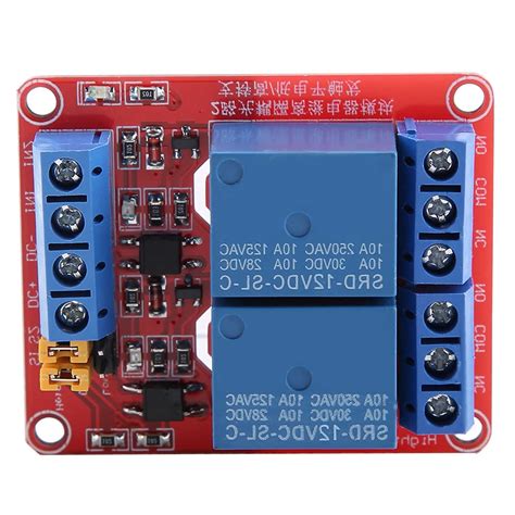 2 Channel Relay Module With Optocoupler Isolation High And Low Level