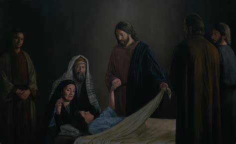 Jesus Raising The Daughter Of Jairus Painting By David Lindsley Pixels