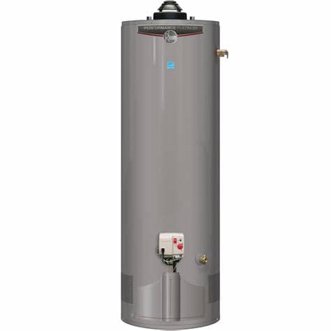 Sementara instalasi pemanas air gas secara umum tidaklah berbeda dengan pemasangan pemanas air elektrik. Rheem Performance Platinum 50 Gal. Tall 12 Year 38,000 BTU ...